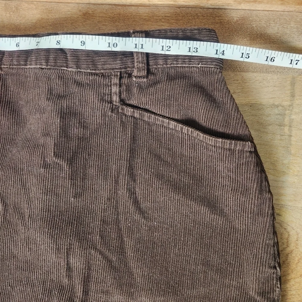 Vintage Y2K Brown Corduroy Skirt Size 10 - Picture 9 of 12